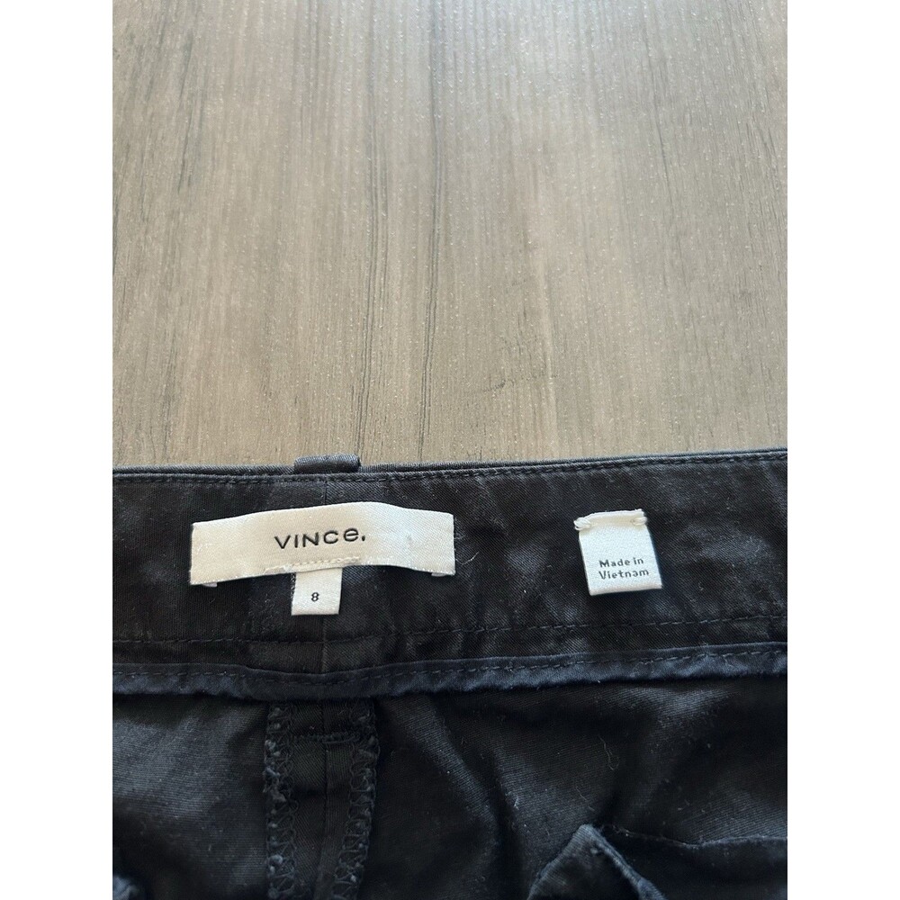 Vince womens Shorts Black chino classic bermuda cotton Size 8 - Picture 3 of 6